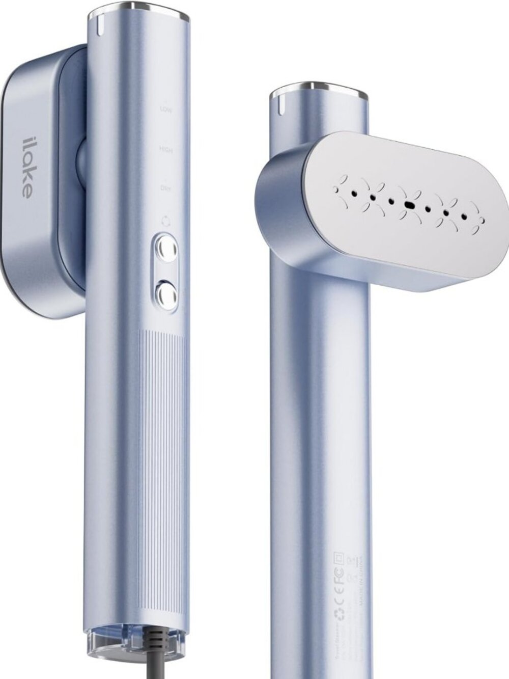 Portable Travel Clothes Steamer, 2-in-1 Handheld Garment Iron, Dual Voltage